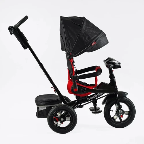 Дитячий велосипед Best Trike 3-х колісний чорно-червоний (6088F 789-05): Діаметр коліс, дюймів 12
