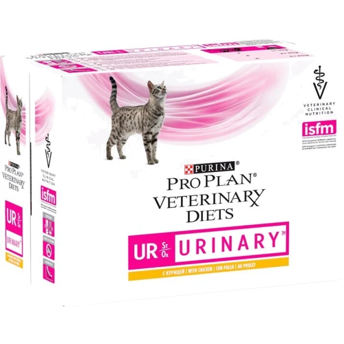 Влажный корм Pro Plan Veterinary Diets UR Urinary при мочекаменной болезни с курицей 10x85 г (7613035613331)