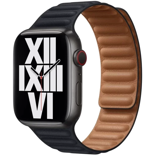 Аксессуар для Watch Apple Leather Link Midnight Size M/L (ML823) for Apple Watch 42/44/45/49mm