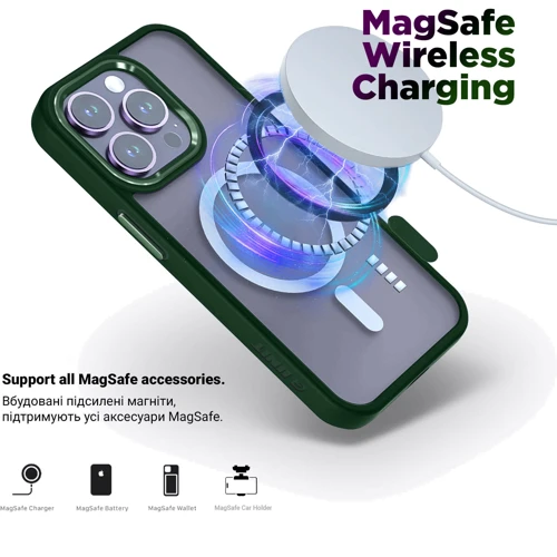 Чехол для iPhone ArmorStandart Unit MagSafe Case Dark Green for iPhone 13 Pro (ARM66941): Тип чехла накладка на заднюю часть