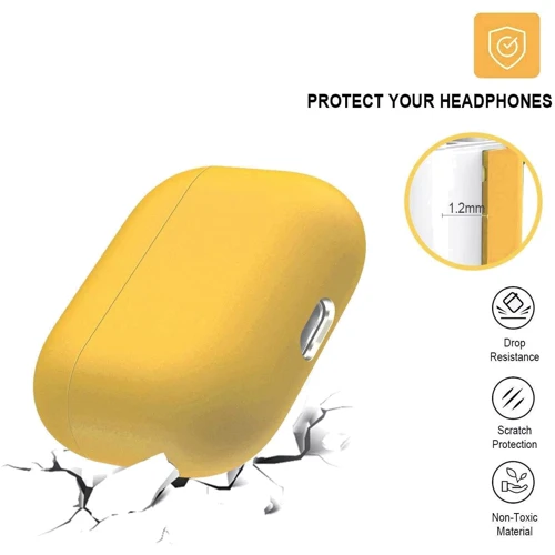 Чехол для наушников TPU Case Golden for Apple AirPods Pro фото 3