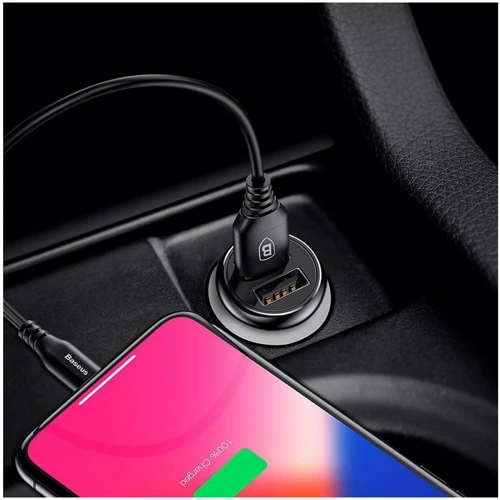 Зарядний пристрій Baseus USB Car Charger 2xUSB Gentleman Red (CCALL-GB09) фото 3
