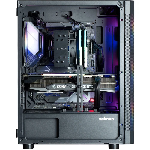 Корпус Zalman I4 TG Black: Материал передней панели металл и пластик