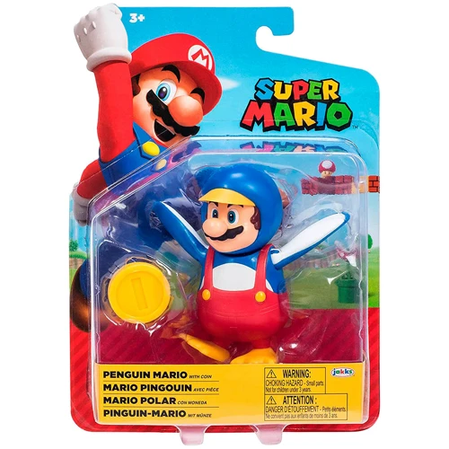 Игровая фигурка с артикуляцией Super Mario - Марио Пингвин 10 см с аксессуарами (40824i): Тип Персонаж мультфильма, фильма