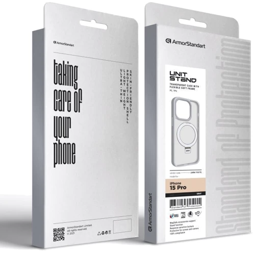 Чохол для iPhone ArmorStandart Unit Stand Grey для iPhone 15 Pro (ARM70579): Колір серый