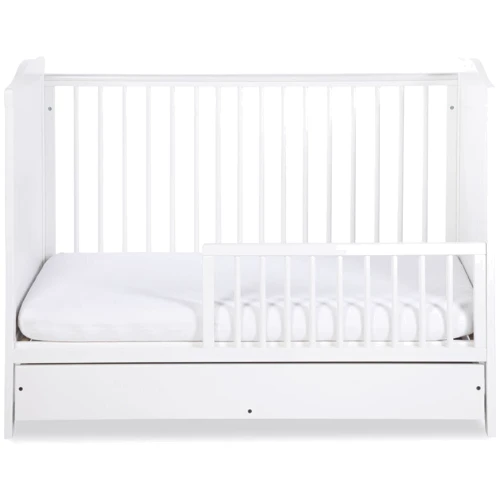 Детская кроватка Klups Felix 120X60 с ящиком и перегородкой белый