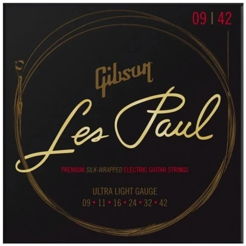 Струна для гитар Струны для электрогитар GIBSON SEG-LES LES PAUL PREMIUM ELECTRIC GUITAR STRINGS 9-42 ULTRA-LIGHT