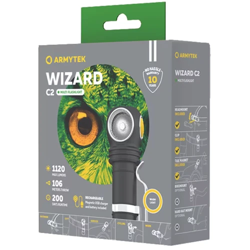 Фонарь туристический Armytek Wizard C2 Marnet USB Warm (F08901W): Дальность подсветки, м 108