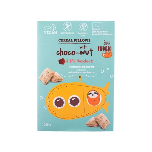 Злаковые подушечки Super Fudgio с ореховым кремом органические 200 г (5907713374105)