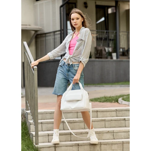 Жіноча спортивна сумка Sambag Vogue BKS біла (90153010): Стать Женский