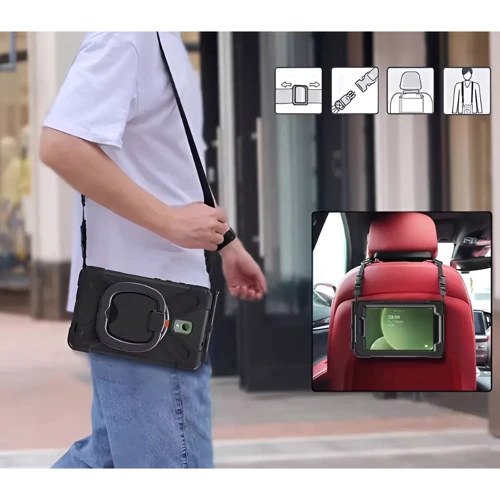 Аксессуар для планшетных ПК BeCover Heavy Duty Case with Stand Holder Black for Samsung X306B Galaxy Tab Active 5 (710950)