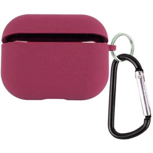 TPU Silicone Case with Carabiner Plum for Apple AirPods 4