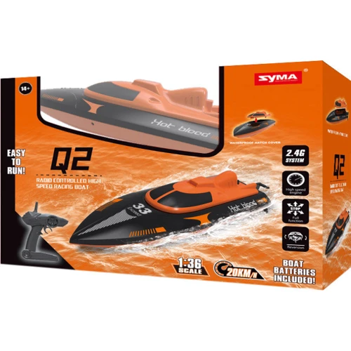Катер на радіокеруванні SYMA Q2 Genius середнього розміру з швидкістю 20 км / год (35,2 см) фото 10