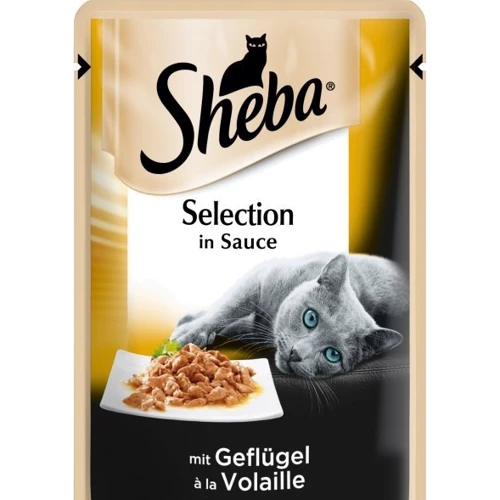 Влажный корм Sheba cig POU с домашней птицей в соусе для котов 12х85 г (4770608257200)
