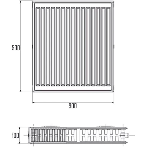 Imas 22-К 500х900 ниж. подкл: Тип радиатора Панельный