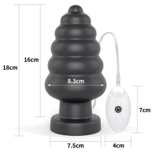 Анальная пробка с вибрацией LoveToy Vibrating Anal Cracker 7" King Sized
