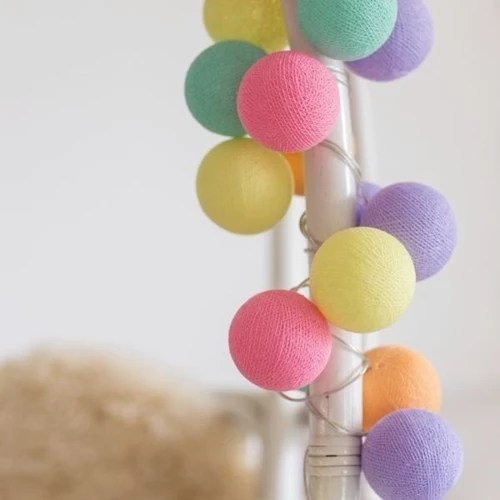 Гирлянда Cotton ball lights на 20 шаров 3,8м, Ice Cream: Применение Для дома