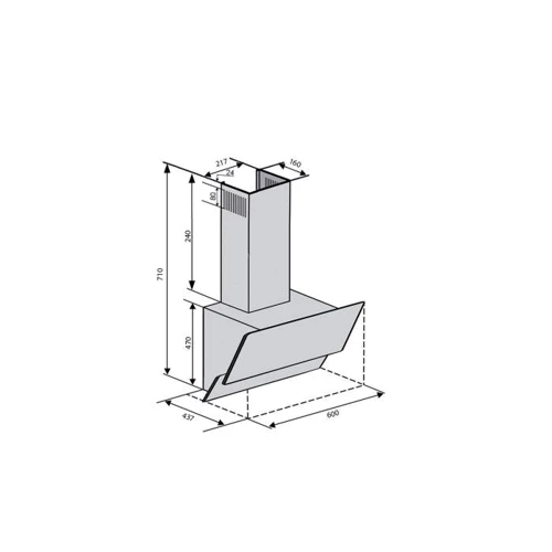 Вытяжка Ventolux Wave 60 BK (750) TRC: Тип воздухоочистителя Рециркуляция, Отвод