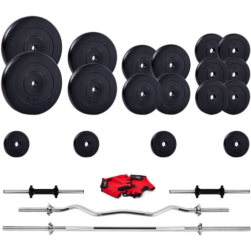 Штанга Iron Body наборная c гантелями 110 кг IB-8804
