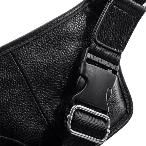 Мужская поясная сумка Vito Torelli черная (VT-6469-black): Застежка Молния
