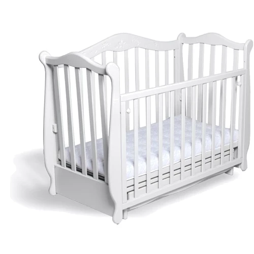 Кроватка детская Колисани Жасмин белый, белый: Тип классическая