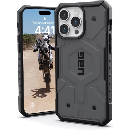 Чехол для iPhone Urban Armor Gear UAG Pathfinder Magsafe Silver (114301113333) for iPhone 15 Pro Max