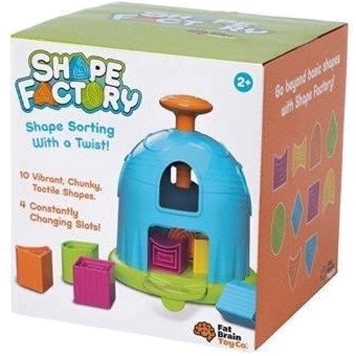 Сортер Фабрика форм Fat Brain Toys Shape Factory (FA267-1): Призначення іграшки Цветовое восприятие, Сообразительность, Развитие воображения, Развитие внимания, Пространственное восприятие, Мелкая моторика, Логическое мышление, Координация движений