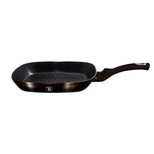 Сковорідка-гриль Berlinger Haus Shiny Black 28х28х4.1см (6611-BH): Тип сковороди Гриль