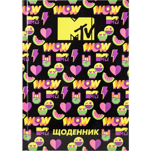 Щоденник шкільний Kite, тверда обкладинка, MTV (mtv20-262)