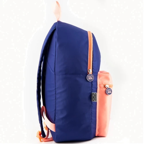 Рюкзак GoPack Сity 159-3 фіолетовий, персиковий go20-159l-3: Корпус рюкзака м'який