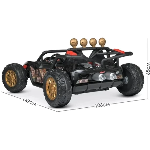 Дитячий двомісний електромобіль Bambi Racer Баггі, чорний камуфляж (JJS3168EBLR-18(24V)): Матеріал коліс EVA