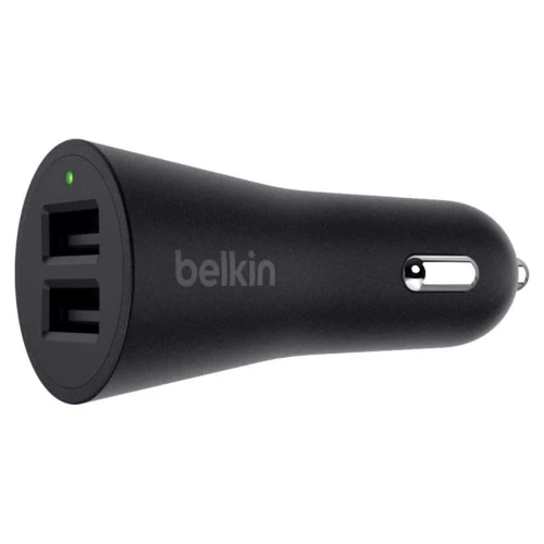 Зарядний пристрій Belkin USB Car Charger Metallic 2xUSB 2.4A Black (F8M930btBLK)