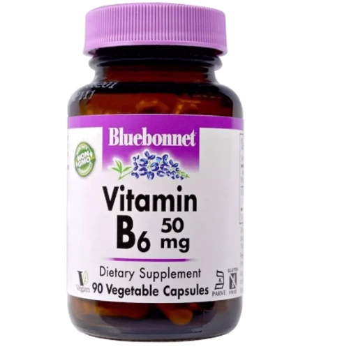 Bluebonnet Nutrition Vitamin B6 50 mg Витамин B6 90 вегетарианских капсул
