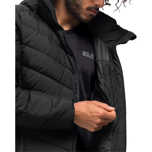 Пуховик Jack Wolfskin Fairmont Men 1203591-6000 52 чорний зимовий з капюшоном: Тип застібки На блискавці