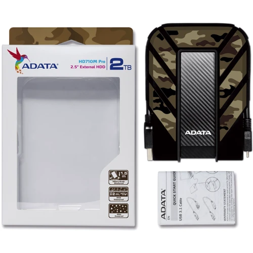 Внешний жесткий диск ADATA HD710M Pro 2TB (AHD710MP-2TU31-CCF): Вес, г 270
