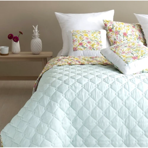 Покрывало IDEIA Стиль Cube 140х210 мята/цветы (8-32403)