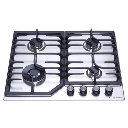 Варочная поверхность газовая Perfelli HGM 61664 I: Рабочая поверхность нержавеющая сталь