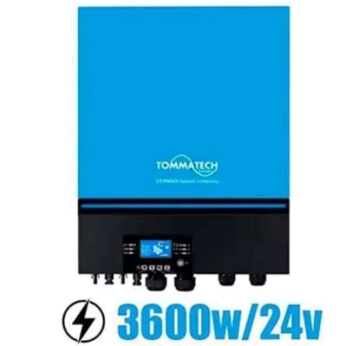 Гибридный солнечный инвертор (hybrid) Tommatech 3.6kW HV 24V 80А MPPT 120-450В (TT-3.6K HV 24V MPPT)
