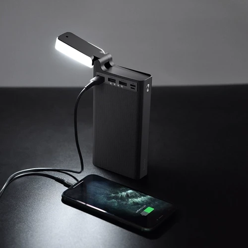 Зовнішній акумулятор Hoco Power Bank 30000mAh J62 Table Lamp Jove Black: Вбудований кабель немає
