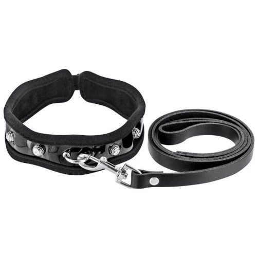 Поводок Fetish Tentation Premium Patent leather chocker and leash
