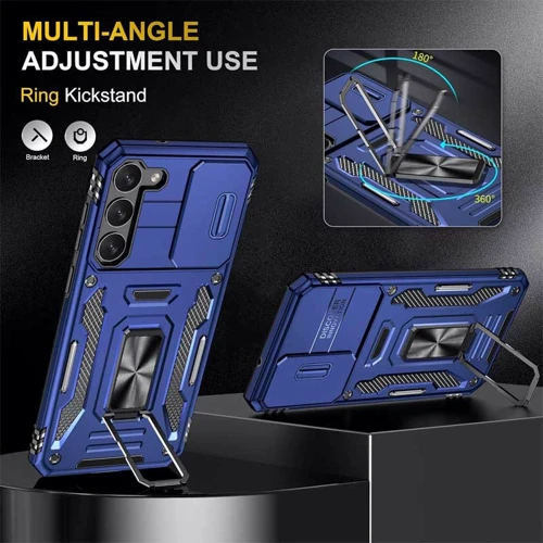 Чохол для телефона Mobile Case Camshield Army Ring Navy для Samsung S916 Galaxy S23 Plus: Колір синий