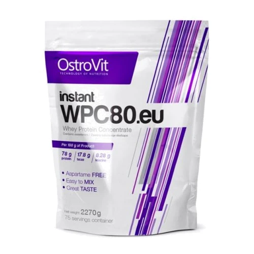 Протеїн OstroVit Instant WPC80.eu 2270 g / 75 servings/ Strawberry-banana