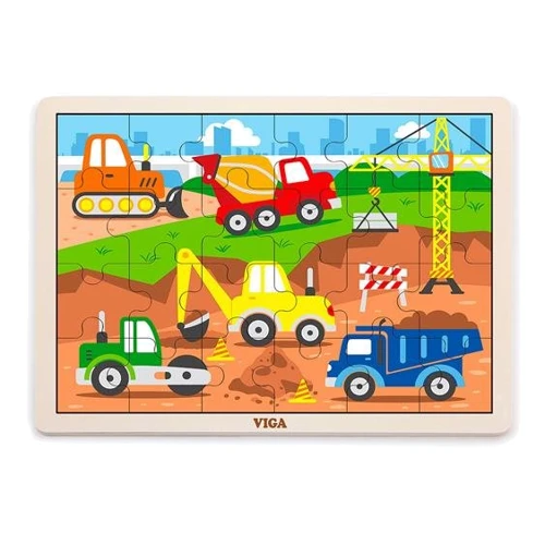 Деревянный пазл Viga Toys Строительная техника 24 эл (51463): Производитель Viga Toys