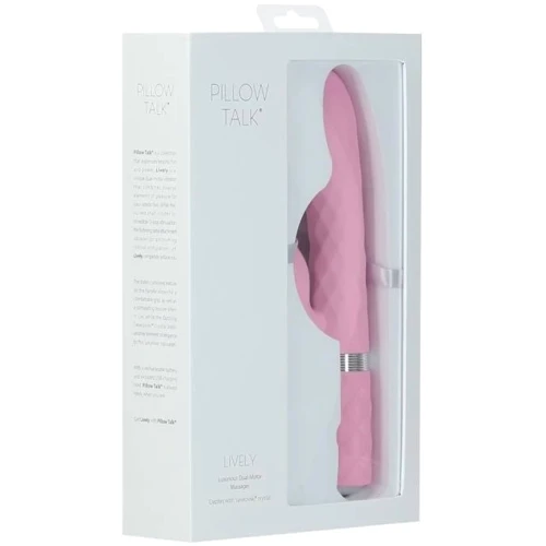 Роскошный вибратор Pillow Talk Lively Pink с кристаллом Сваровски для точки G