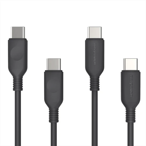 Кабель RavPower Cable USB-C to USB-C 1m Black (RP-CB018): Тип USB-C - USB-C