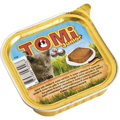 Консервы для котят TOMi junior ДЛЯ КОТЯТ, паштет, 100 г