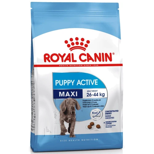 Корм для щенков Royal Canin MAXI PUPPY ACTIVE, крупных размеров с активным образом жизни, 15кг