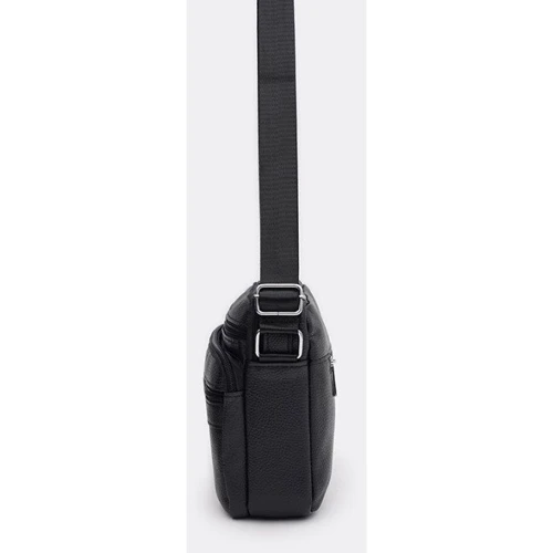 Мужская сумка через плечо Borsa Leather черная (K1090bl-black): Тип Сумки