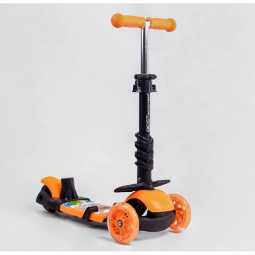 Самокат Best Scooter с защитным бампером оранжевый (11033): Тип колес литые