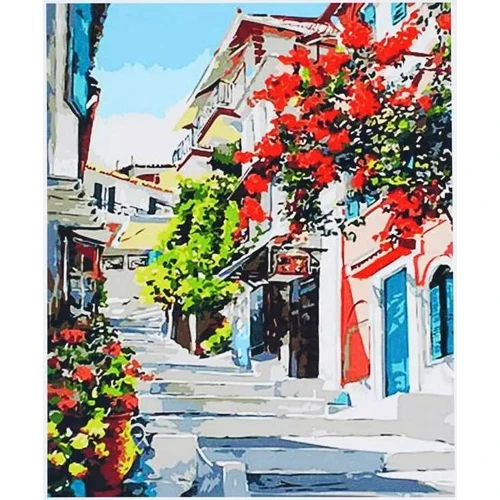 Картина по номерам с алмазной мозаикой TK Group Итальянский город 40х50 см (B 78750)